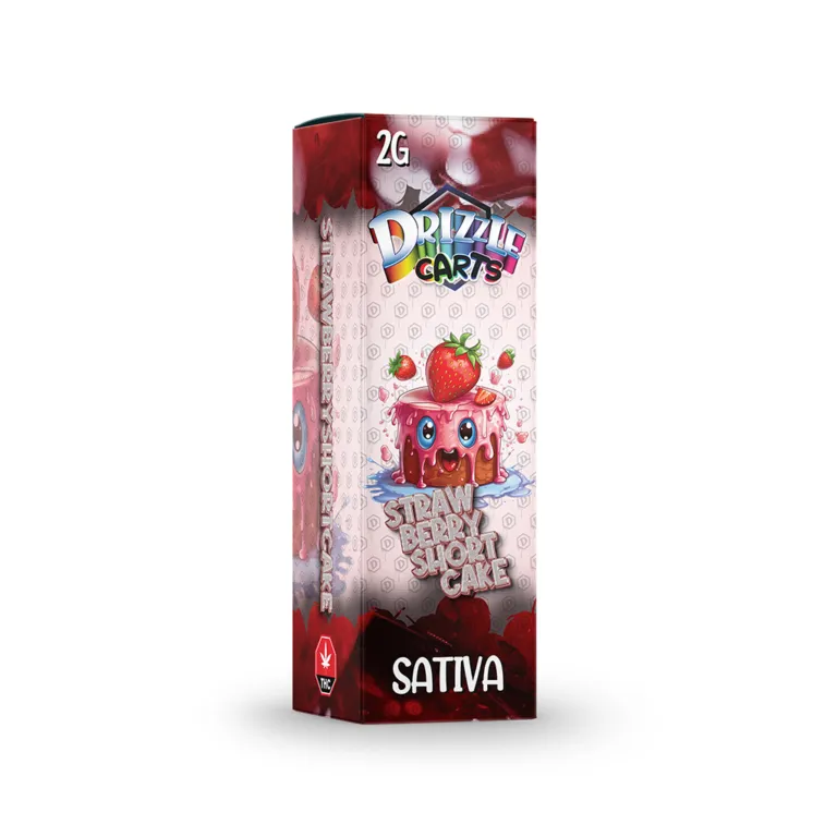 Drizzle 2g Vape Cartridges - Strawberry Short Cake